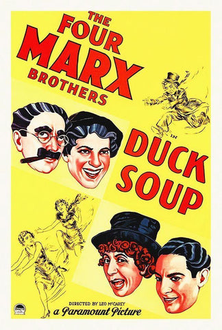 Marx Brothers - Duck Soup 08 White Modern Wood Framed Art Print with Double Matting by Hollywood Photo Archive