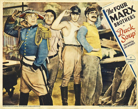 Marx Brothers - Duck Soup 09 Black Ornate Wood Framed Art Print with Double Matting by Hollywood Photo Archive