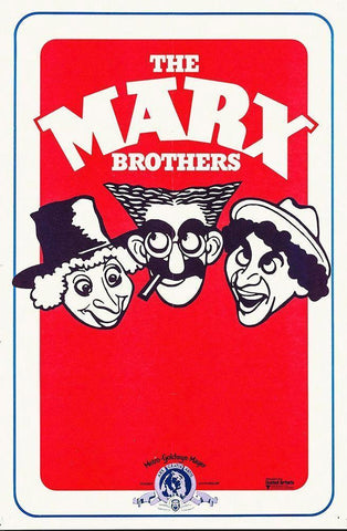 Marx Brothers - French - Cartoon - Stock White Modern Wood Framed Art Print with Double Matting by Hollywood Photo Archive