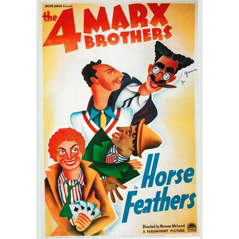 Marx Brothers - Horse Feathers 01 Black Modern Wood Framed Art Print with Double Matting by Hollywood Photo Archive