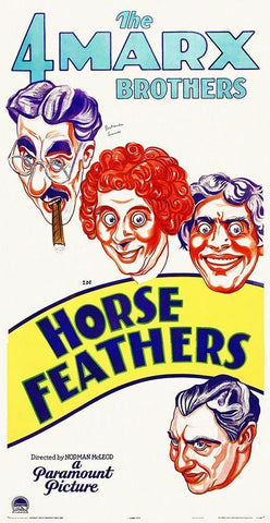 Marx Brothers - Horse Feathers 02 Black Ornate Wood Framed Art Print with Double Matting by Hollywood Photo Archive