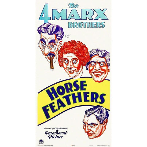 Marx Brothers - Horse Feathers 02 Gold Ornate Wood Framed Art Print with Double Matting by Hollywood Photo Archive