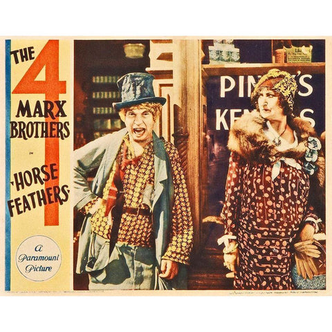 Marx Brothers - Horse Feathers 04 Black Modern Wood Framed Art Print with Double Matting by Hollywood Photo Archive