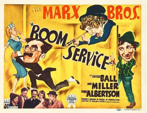 Marx Brothers - Room Service 05 Black Ornate Wood Framed Art Print with Double Matting by Hollywood Photo Archive