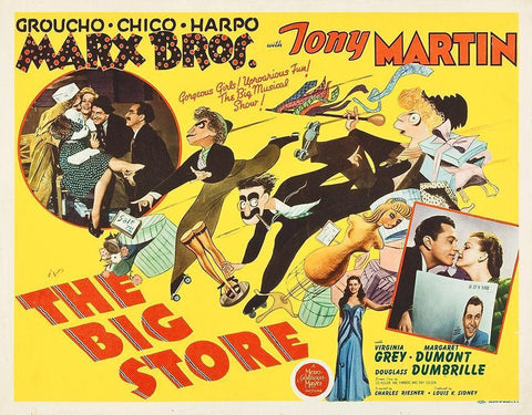 Marx Brothers - The Big Store 01 Black Ornate Wood Framed Art Print with Double Matting by Hollywood Photo Archive