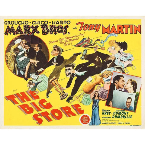 Marx Brothers - The Big Store 01 Black Modern Wood Framed Art Print with Double Matting by Hollywood Photo Archive