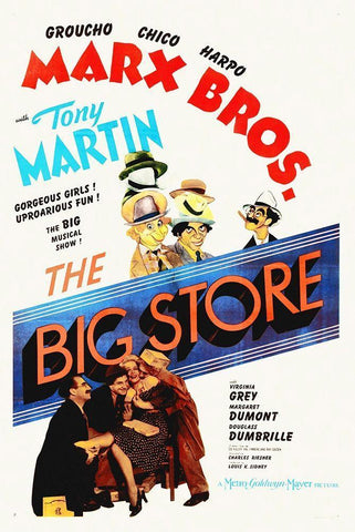 Marx Brothers - The Big Store 04 Black Ornate Wood Framed Art Print with Double Matting by Hollywood Photo Archive