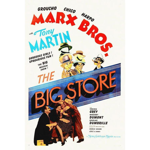 Marx Brothers - The Big Store 04 Black Modern Wood Framed Art Print with Double Matting by Hollywood Photo Archive