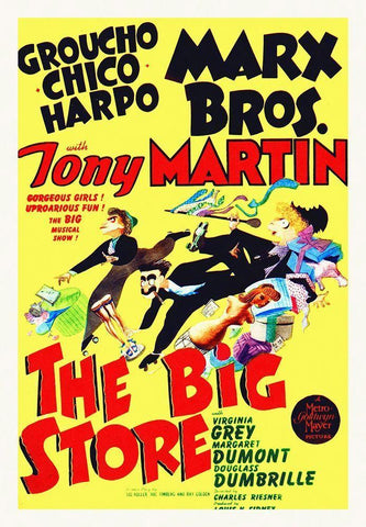 Marx Brothers - The Big Store 05 White Modern Wood Framed Art Print with Double Matting by Hollywood Photo Archive