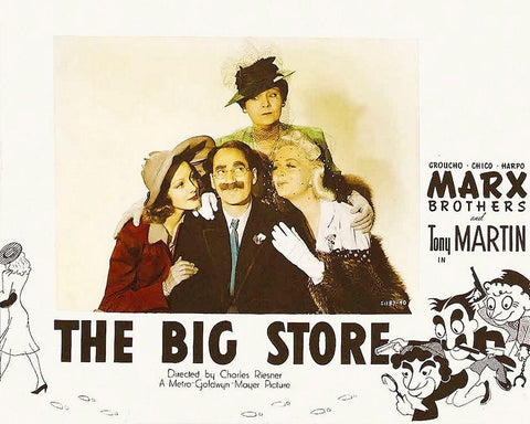 Marx Brothers - The Big Store 07 White Modern Wood Framed Art Print with Double Matting by Hollywood Photo Archive