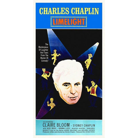 Charlie Chaplin - Limelight, 1952 Black Modern Wood Framed Art Print with Double Matting by Hollywood Photo Archive