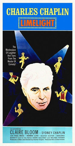 Charlie Chaplin - Limelight, 1952 White Modern Wood Framed Art Print with Double Matting by Hollywood Photo Archive