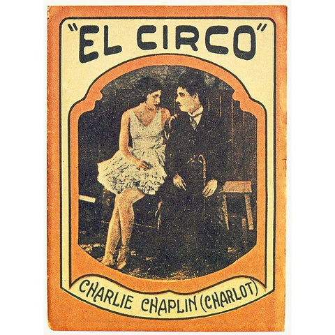 Charlie Chaplin - Spanish - The Circus, 1928 Gold Ornate Wood Framed Art Print with Double Matting by Hollywood Photo Archive