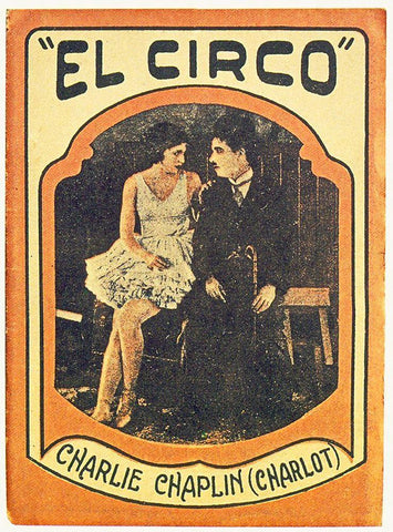 Charlie Chaplin - Spanish - The Circus, 1928 White Modern Wood Framed Art Print with Double Matting by Hollywood Photo Archive