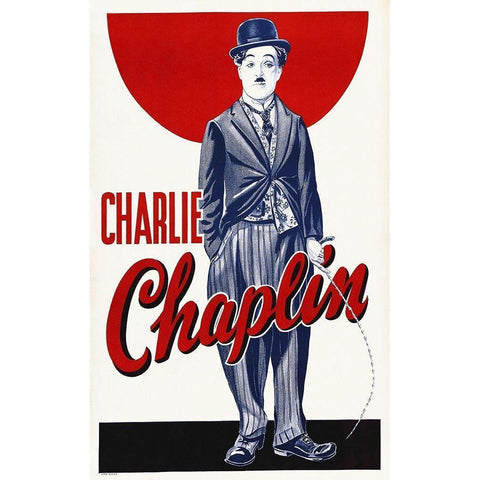 Charlie Chaplin - Stock Poster Gold Ornate Wood Framed Art Print with Double Matting by Hollywood Photo Archive