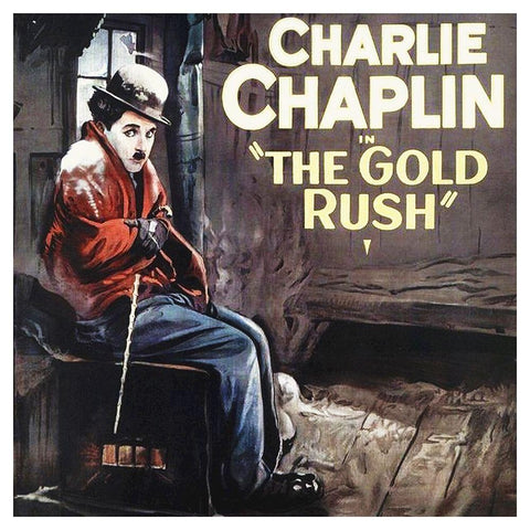 Charlie Chaplin - The Gold Rush, 1925 Gold Ornate Wood Framed Art Print with Double Matting by Hollywood Photo Archive