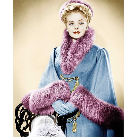 Alice Faye Black Modern Wood Framed Art Print with Double Matting by Hollywood Photo Archive