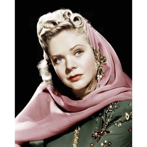 Alice Faye Gold Ornate Wood Framed Art Print with Double Matting by Hollywood Photo Archive