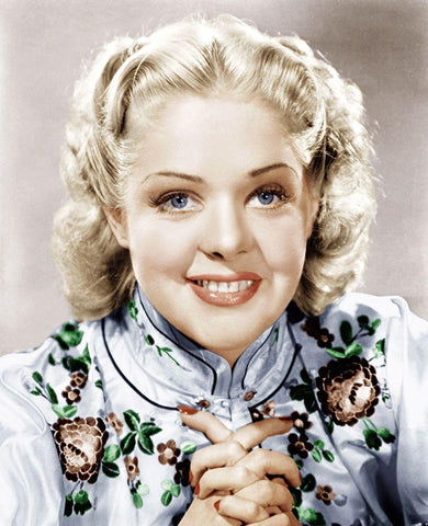 Alice Faye White Modern Wood Framed Art Print with Double Matting by Hollywood Photo Archive