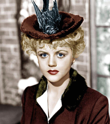 Angela Lansbury Black Ornate Wood Framed Art Print with Double Matting by Hollywood Photo Archive