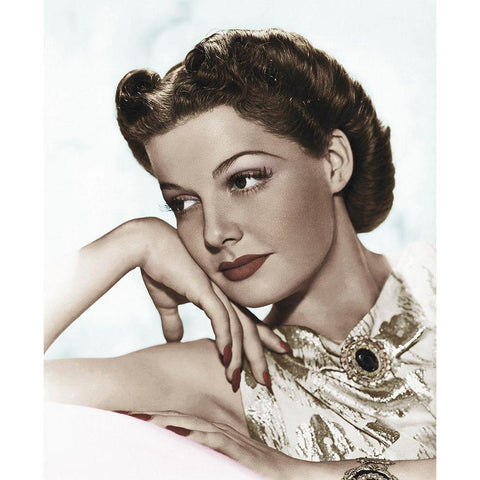 Ann Sheridan Black Modern Wood Framed Art Print with Double Matting by Hollywood Photo Archive