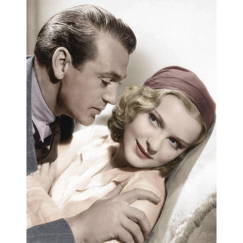 Anna Sten - The Wedding Night Black Modern Wood Framed Art Print with Double Matting by Hollywood Photo Archive