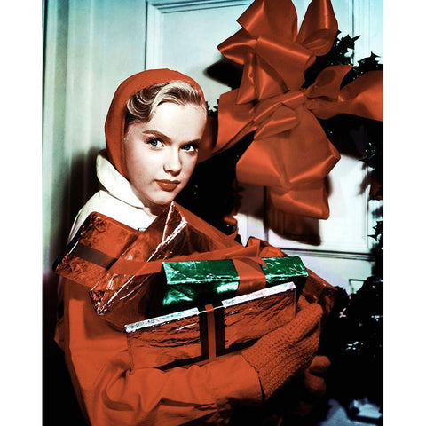 Anne Francis White Modern Wood Framed Art Print by Hollywood Photo Archive