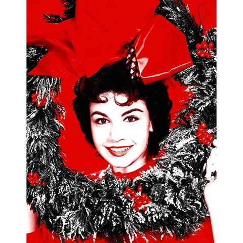 Annette  Funicello Gold Ornate Wood Framed Art Print with Double Matting by Hollywood Photo Archive