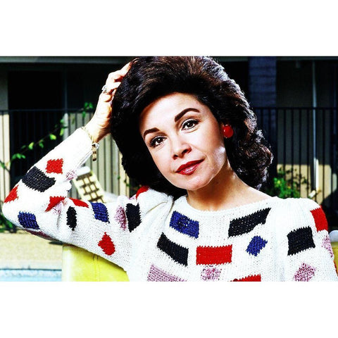 Annette  Funicello White Modern Wood Framed Art Print by Hollywood Photo Archive