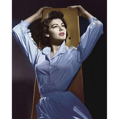 Ave Gardner White Modern Wood Framed Art Print by Hollywood Photo Archive