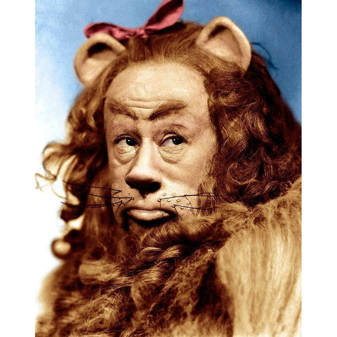 Bert Lahr - Wizard of Oz Gold Ornate Wood Framed Art Print with Double Matting by Hollywood Photo Archive