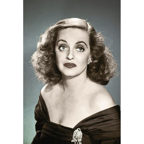 Bette Davis Gold Ornate Wood Framed Art Print with Double Matting by Hollywood Photo Archive