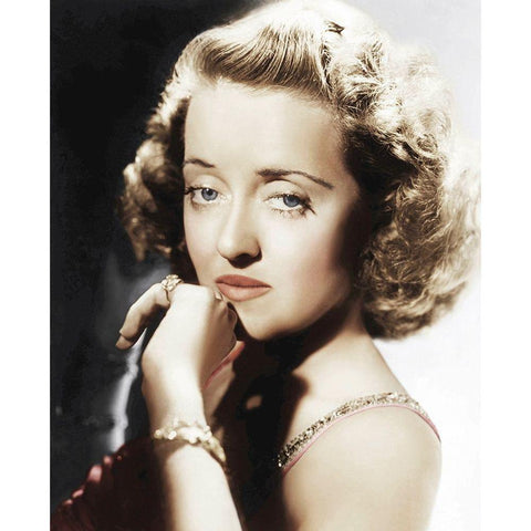 Bette Davis Gold Ornate Wood Framed Art Print with Double Matting by Hollywood Photo Archive