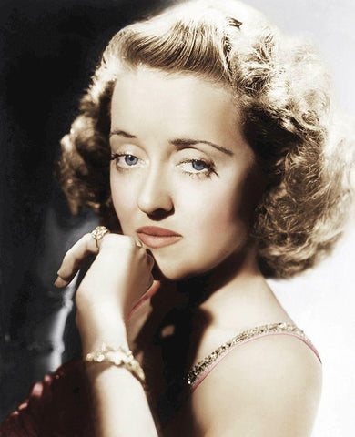 Bette Davis White Modern Wood Framed Art Print with Double Matting by Hollywood Photo Archive