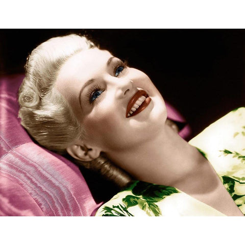 Betty Grable White Modern Wood Framed Art Print by Hollywood Photo Archive