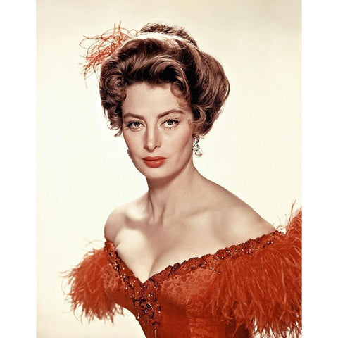 Capucine Black Modern Wood Framed Art Print with Double Matting by Hollywood Photo Archive