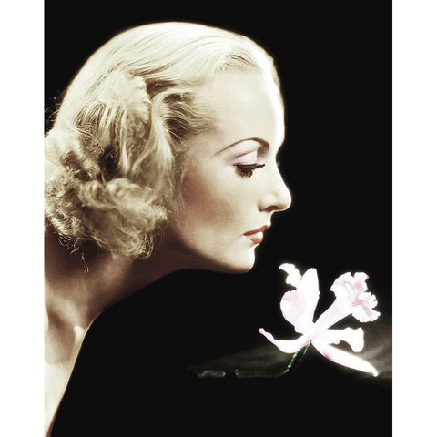 Carole Lombard White Modern Wood Framed Art Print by Hollywood Photo Archive