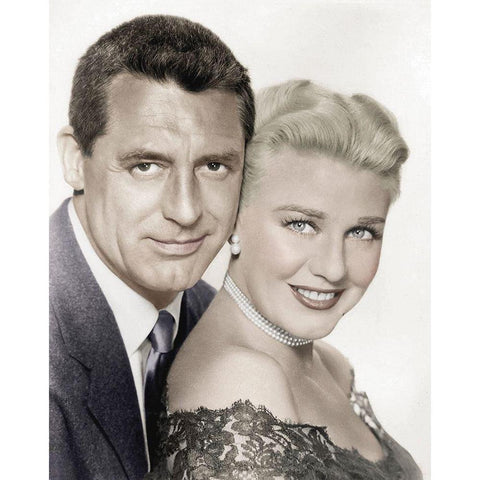 Cary Grant with Ginger Rogers - Monkey Business Gold Ornate Wood Framed Art Print with Double Matting by Hollywood Photo Archive