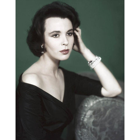 Claire Bloom Black Modern Wood Framed Art Print with Double Matting by Hollywood Photo Archive