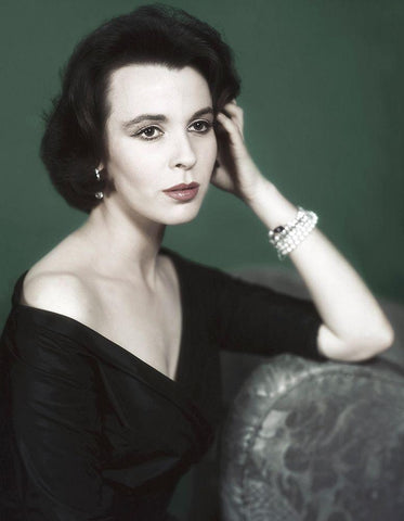 Claire Bloom White Modern Wood Framed Art Print with Double Matting by Hollywood Photo Archive