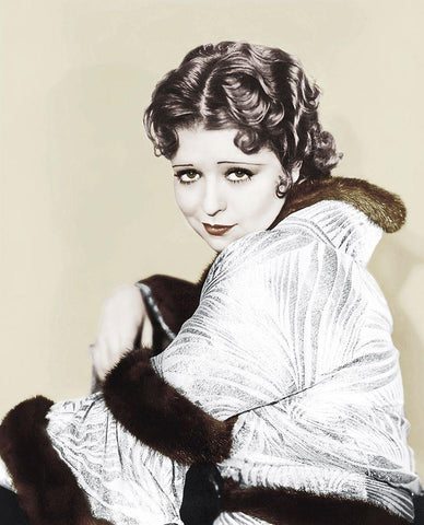 Clara Bow - The Savage White Modern Wood Framed Art Print with Double Matting by Hollywood Photo Archive