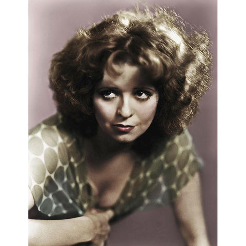 Clara Bow - The Savage Gold Ornate Wood Framed Art Print with Double Matting by Hollywood Photo Archive