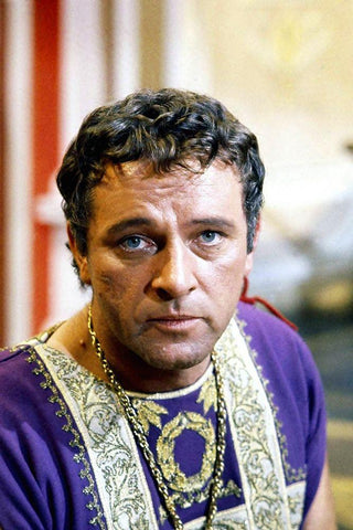 Richard Burton - Cleopatra Black Ornate Wood Framed Art Print with Double Matting by Hollywood Photo Archive