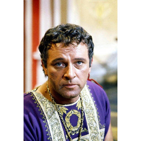 Richard Burton - Cleopatra Black Modern Wood Framed Art Print by Hollywood Photo Archive