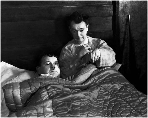 Laurel and Hardy - Chump at Oxford Black Ornate Wood Framed Art Print with Double Matting by Hollywood Photo Archive