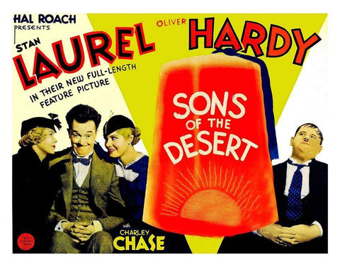 Laurel and Hardy - Sons of the Desert Black Ornate Wood Framed Art Print with Double Matting by Hollywood Photo Archive