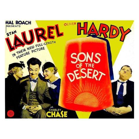 Laurel and Hardy - Sons of the Desert Black Modern Wood Framed Art Print by Hollywood Photo Archive