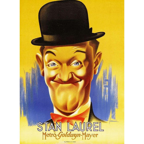 Laurel and Hardy - Stan Laurel, 1933 White Modern Wood Framed Art Print by Hollywood Photo Archive