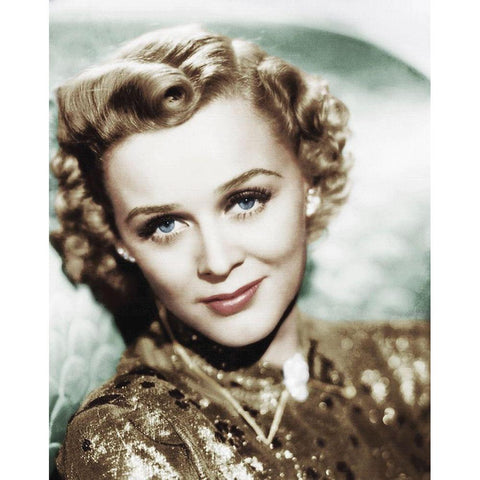 Gloria Stuart Black Modern Wood Framed Art Print with Double Matting by Hollywood Photo Archive