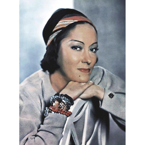 Gloria Swanson Gold Ornate Wood Framed Art Print with Double Matting by Hollywood Photo Archive